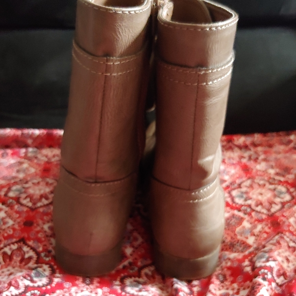 Rampage Zip & Lace Brown Boots - Picture 3 of 8